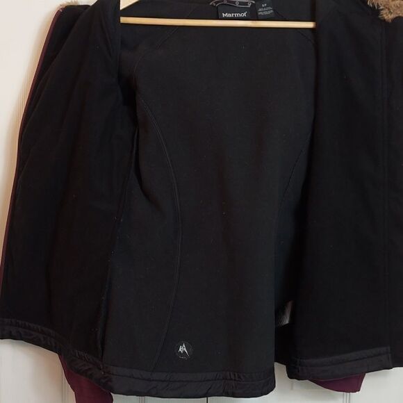 Marmot Purple Fur Trim Hooded Furlong Jacket Sz S - Picture 10 of 12